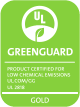 Greenguard Gold certified low chemical emissions UL 2818 - Manto MONDO Supercourt XN